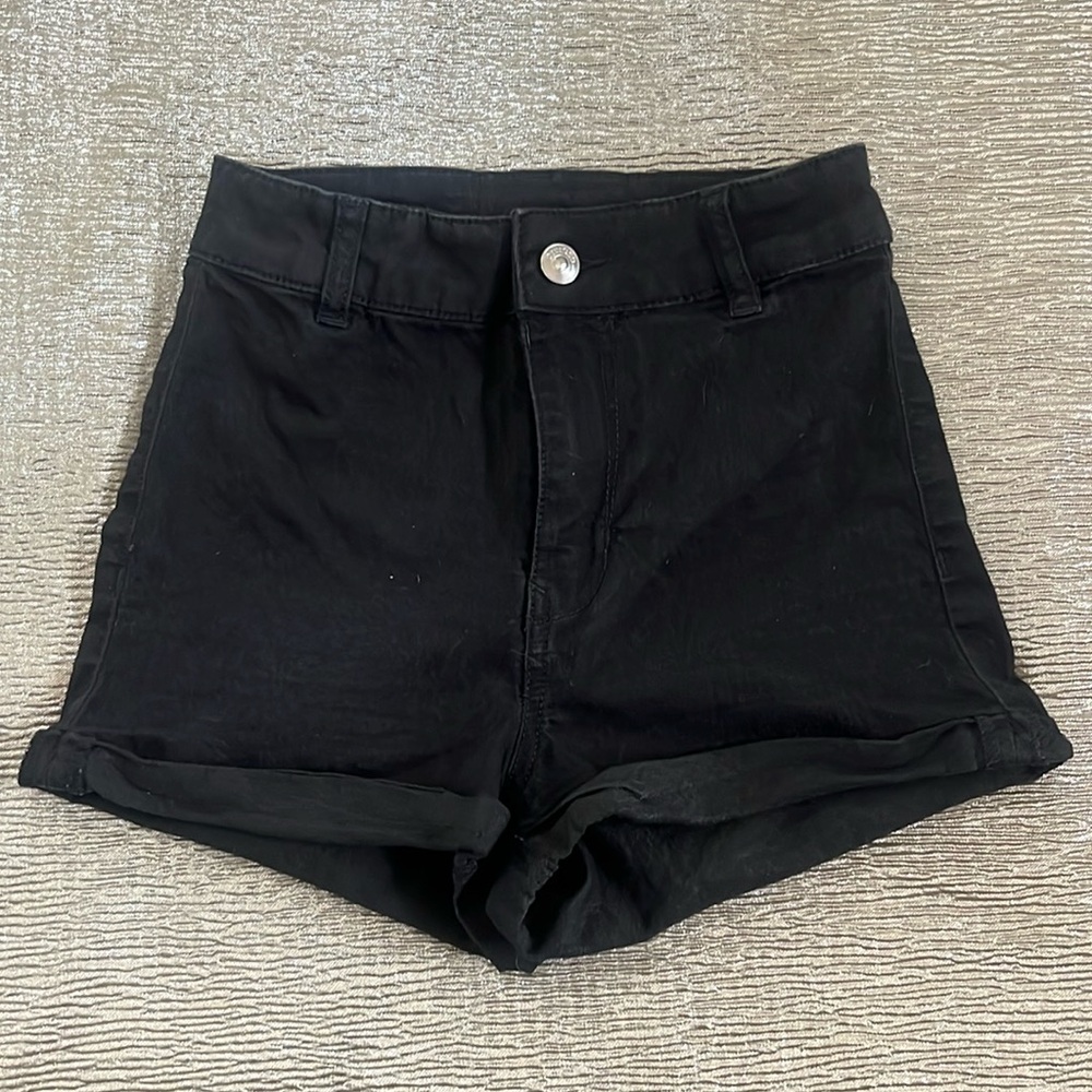 H&M Divided high waisted denim shorts